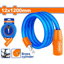 Cadena de Seguridad para bicicleta de 12x1200mm. Recubierto en PVC. Incluye 2 llaves.