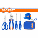 Herramientas manuales 5 pzas.(Cinta métrica, destornilladores, alicates y tijera)(Juego)