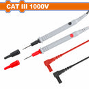 Cable y Puntas de Prueba para Multímetro 100cm CAT Ⅲ1000v 143mm Largo. Apto para Medidor Abrazadera