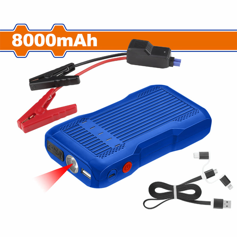 Arrancador jumper de Iones de Litio 5V Capac. 8000mAh. Ideal para motores de 3L cargador de baterias