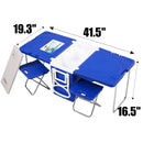 Termo Cooler Con Mesa Picnic Plegable De 28 Lts. Y 2 Sillas. (CHICA)  41.5" X 19.3" X 16.5".