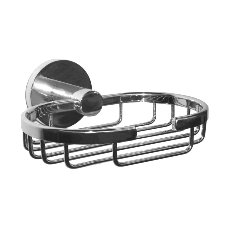 Jabonera rejilla de metal, con acabado cromo. Ideal para jabón de barra