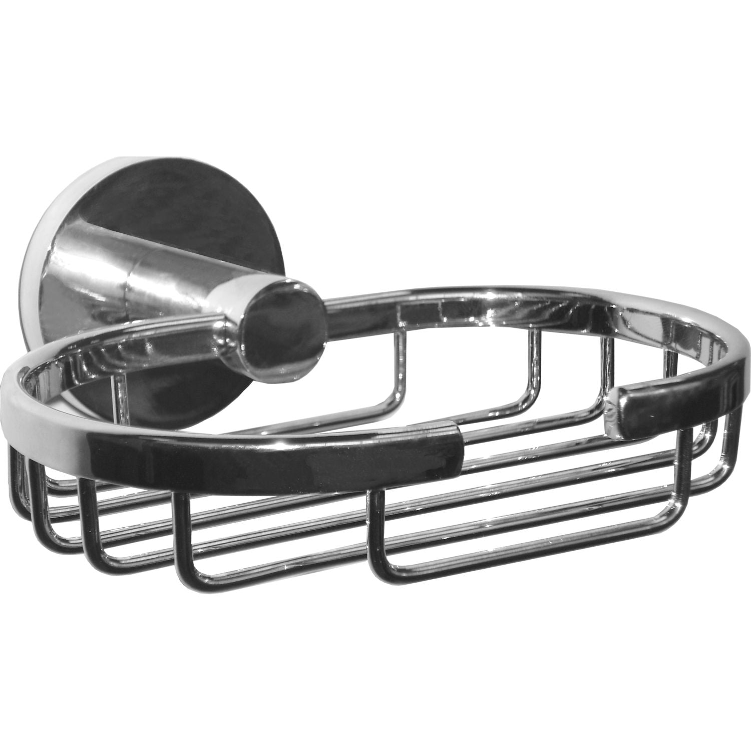 Jabonera rejilla de metal, con acabado cromo. Ideal para jabón de barra
