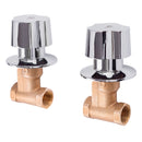 Válvula Llave maneral cilíndrico clásico para ducha. (derecho e izquierdo) Para empotrar en regade