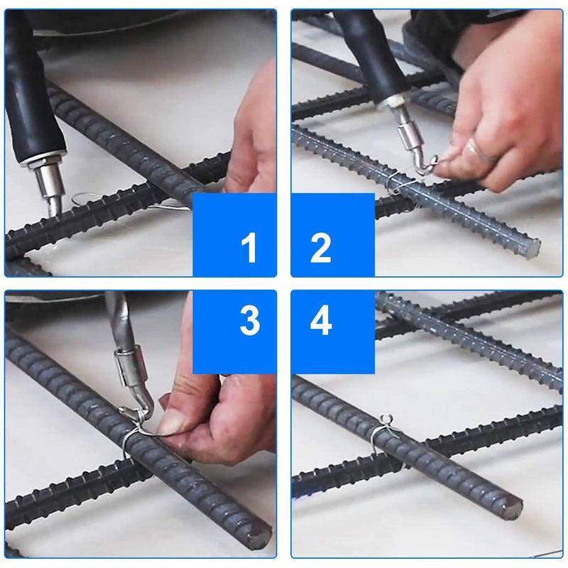 Amarrador semi automático de alambre en varilla de construcción.