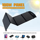 Panel solar generador de energia portatil de 100W y 18V