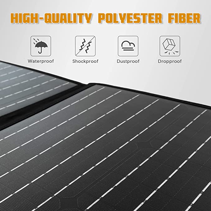 Panel solar generador de energia portatil de 100W y 18V