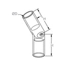 Coditos articulados para tubos de 12 mm. Acabado espejo.