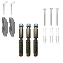 Bloque de aluminio 300 mm para anclaje lateral. Para vidrios de 12 mm a 19 mm.