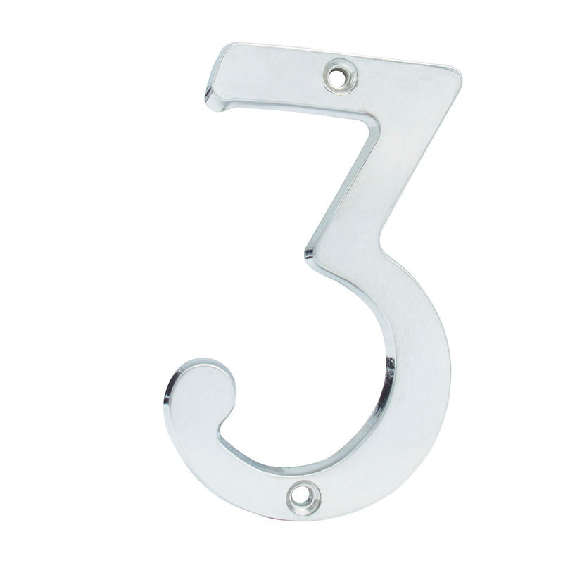 Numero 3 slim 4" cromo satinado Lock