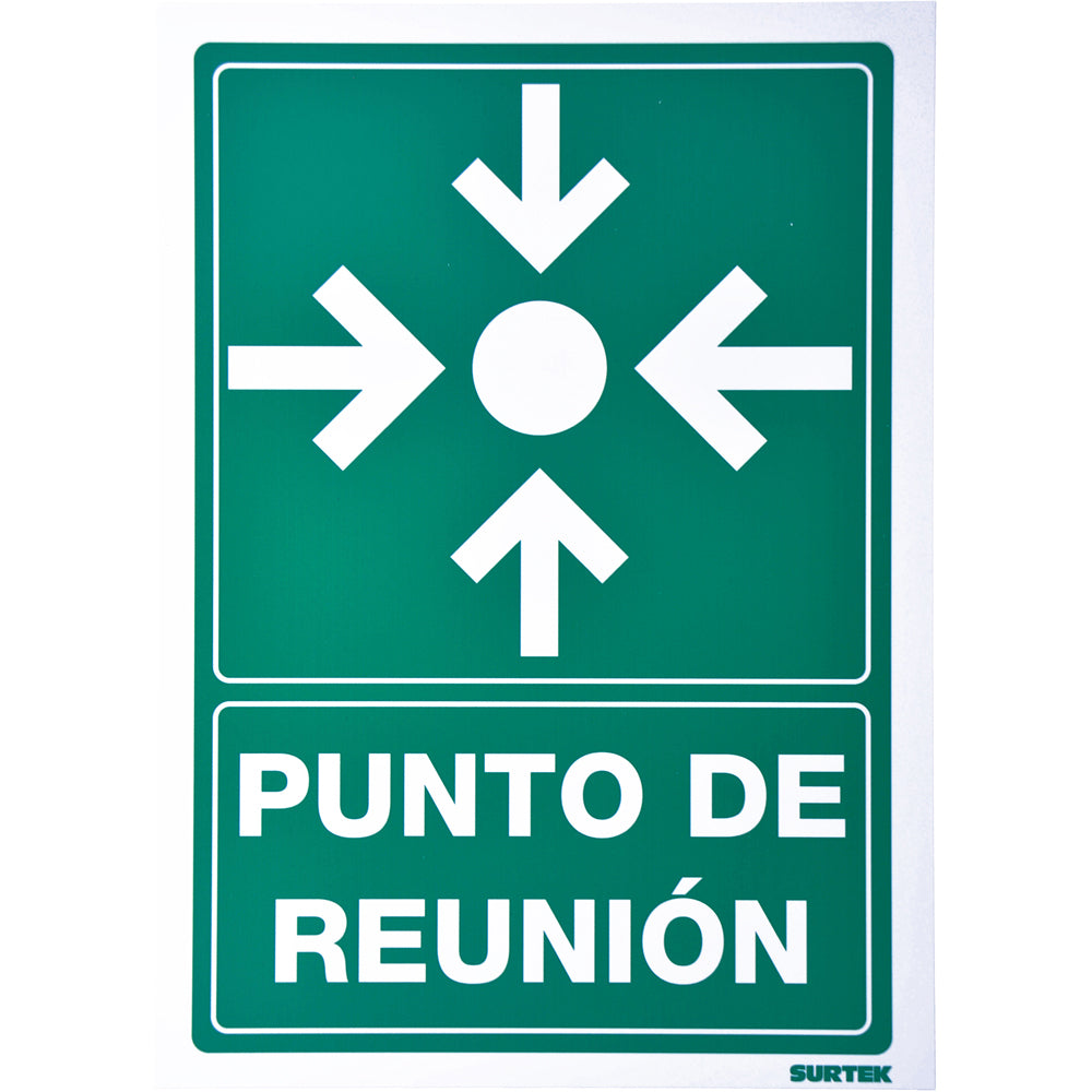 Letrero "Punto de reunión" Surtek