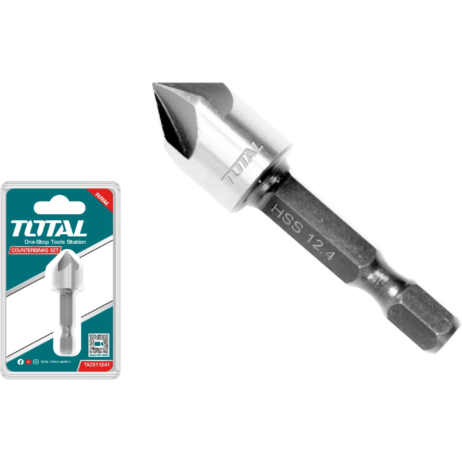 Broca Avellanadora HSS para Madera 12.4 mm (1pz.) Acero Alta Velocidad