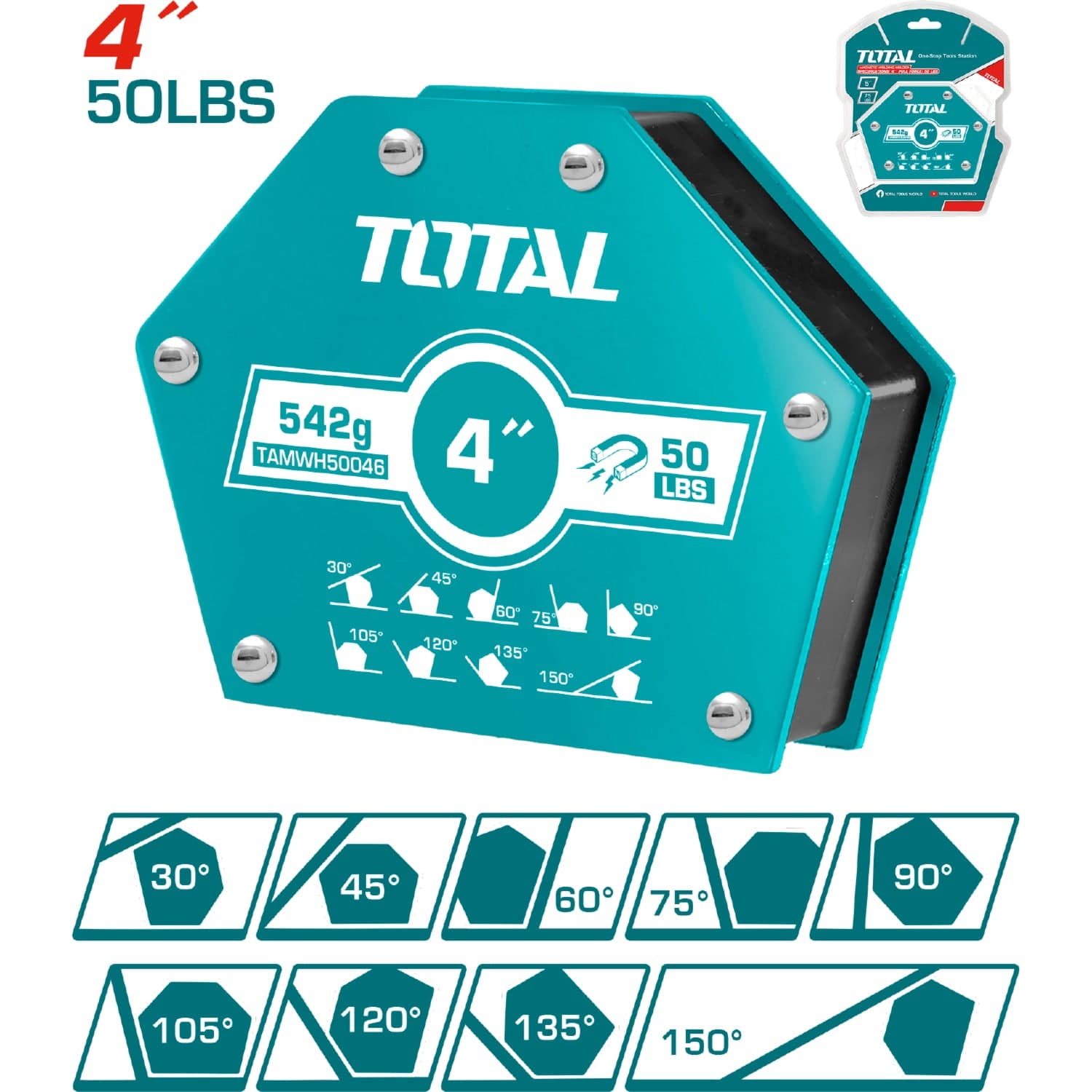 Escuadra De Soldadura Magnética 4" Multiangulo