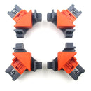 Abrazaderas de esquina para angulos de 90º con clip de fijacion.(4 Pzas)