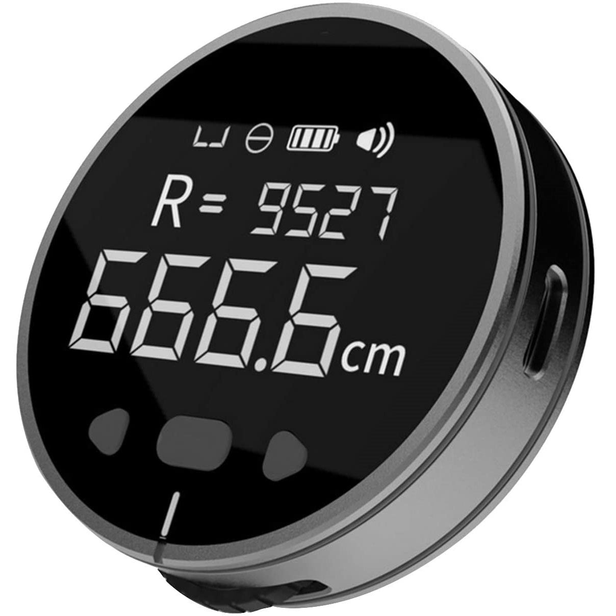 Cinta métrica digital con pantalla LCD, recargable por USB Tipo C.