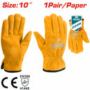 Guantes de Cuero 10" Forro Completo mano completa. Guantes de Soldador. 1 par.