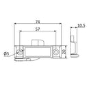 Cierre sencillo de ventana o puerta de aluminio. Incluye recibirdor. Acabado color negro.