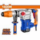 Rotomartillo 1600W. 3800 bpm. 10J. 110-120V~50/60Hz. Antivibratorio. Bloqueo de cincel. Demoledor