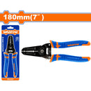 Pinza Pelacables 7"(180mm) para cables eléctricos. Pela 7 tipos de cable y afilado corta alambre.