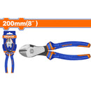 Alicate de corte diagonal de trabajo pesado de 200mm(8"). Acero al carbono. Mango cómodo.