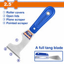 Espátula de Pintor 2. 5" Espesor: 1. 0 Mm Tratamiento Térmico. Mango De Plástico. Raspador de Pintura