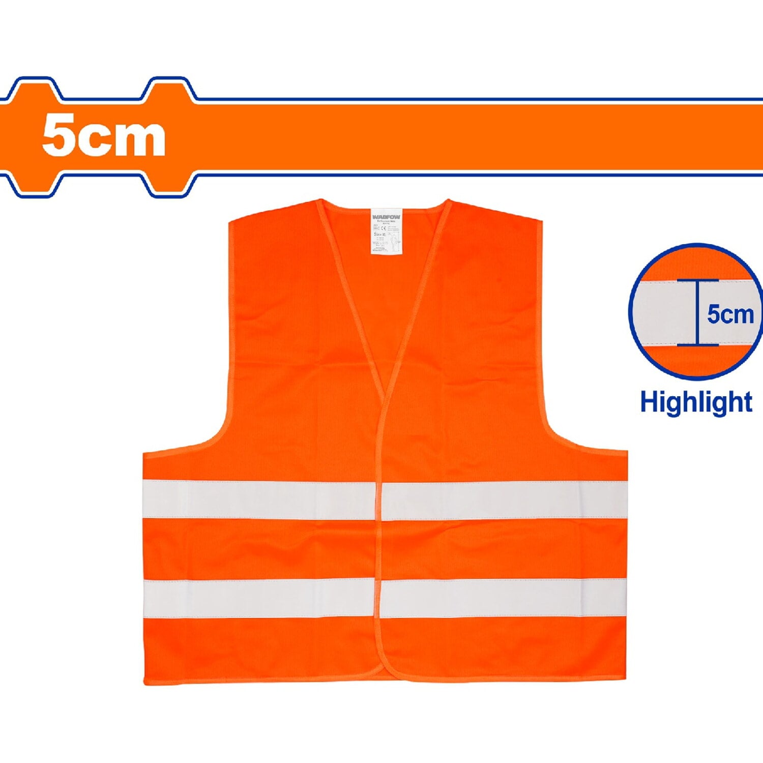 Chaleco Reflectivo De Seguridad Naranja. Ancho De La Tira:5Cm. Poliést