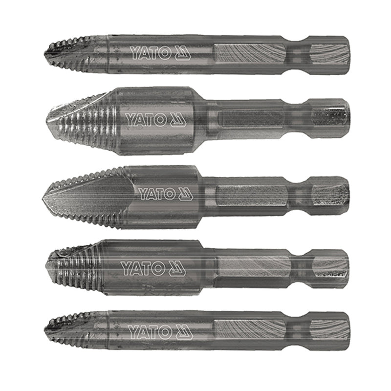 Juego 5 pcs de extractores de tornillos