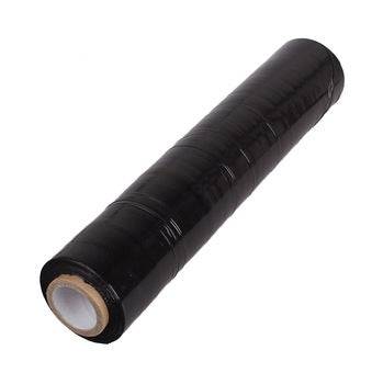 ROLLO DE PLASTICO NEGRO PARA EMBALAR STRETCH FILM DE 18" ( 450 Mm ) ANCHO Y 800 PIES DE LARGO T