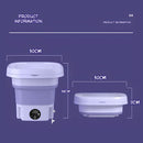 Lavadora Plegable Portátil Silenciosa. Mini Lavado semiautomático (8 litros). Color Purpura. Pequeña.