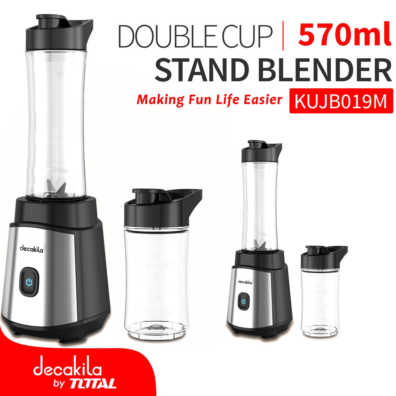 Licuadora Personal Capacidad: 570mL y 400ml, 300W, 120V/60Hz