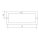 Tirador cuadrado de 13x19x610mm Satinado.