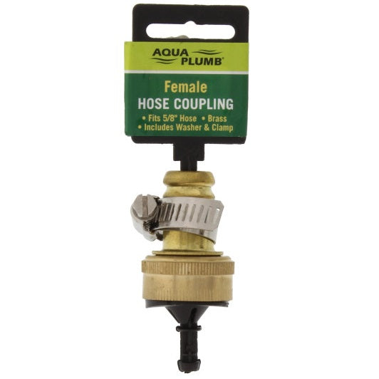 Acople de vástago de manguera 5/8 Hembra. Incluye clamp