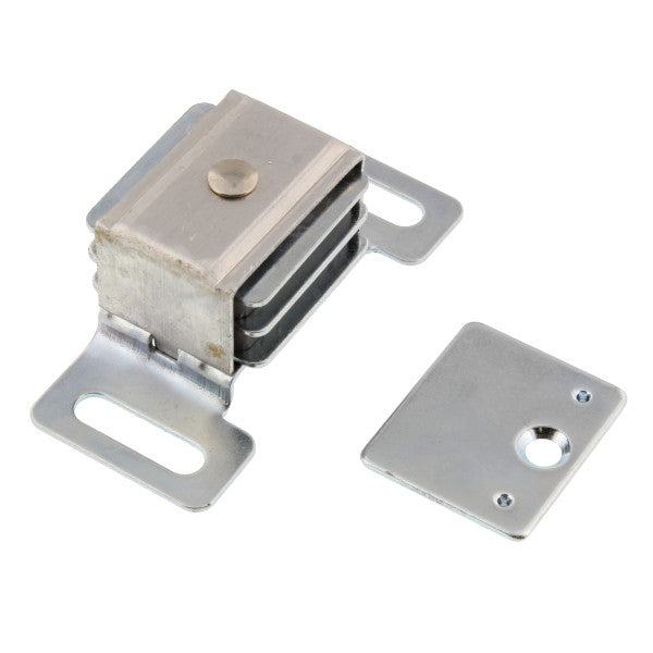Cierre magnetico doble de 2-1/4" x 1" de aluminio para muebles