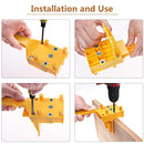 Juego de Plantillas para perforaciones de agujeros rectos para carpintería 6mm/8mm/10mm