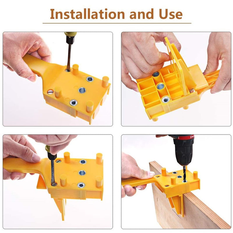 Juego de Plantillas para perforaciones de agujeros rectos para carpintería 6mm/8mm/10mm