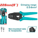 Alicate con matraca para crimpar conectores eléctricos 0.5-6mm²