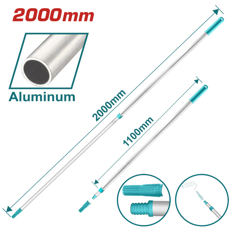 Barra Telecóspica para pintar 200 cm para rodillos Total. Material aluminio.