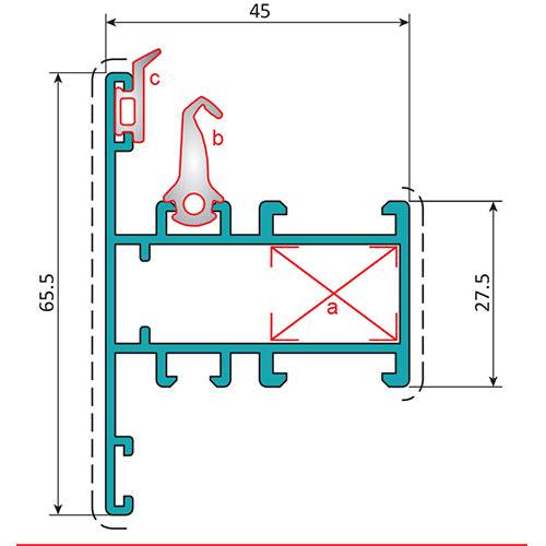 Pilastra Marco Fijo Ventana. Espesor 1.4 Mm. Largo 5.85 Mts. Acabado Lacado Madera Texturizado. (D3-