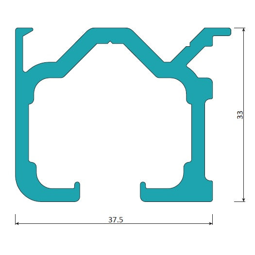 Riel Superior de sobre poner. Sistema Plegable Europa. Color Blanco