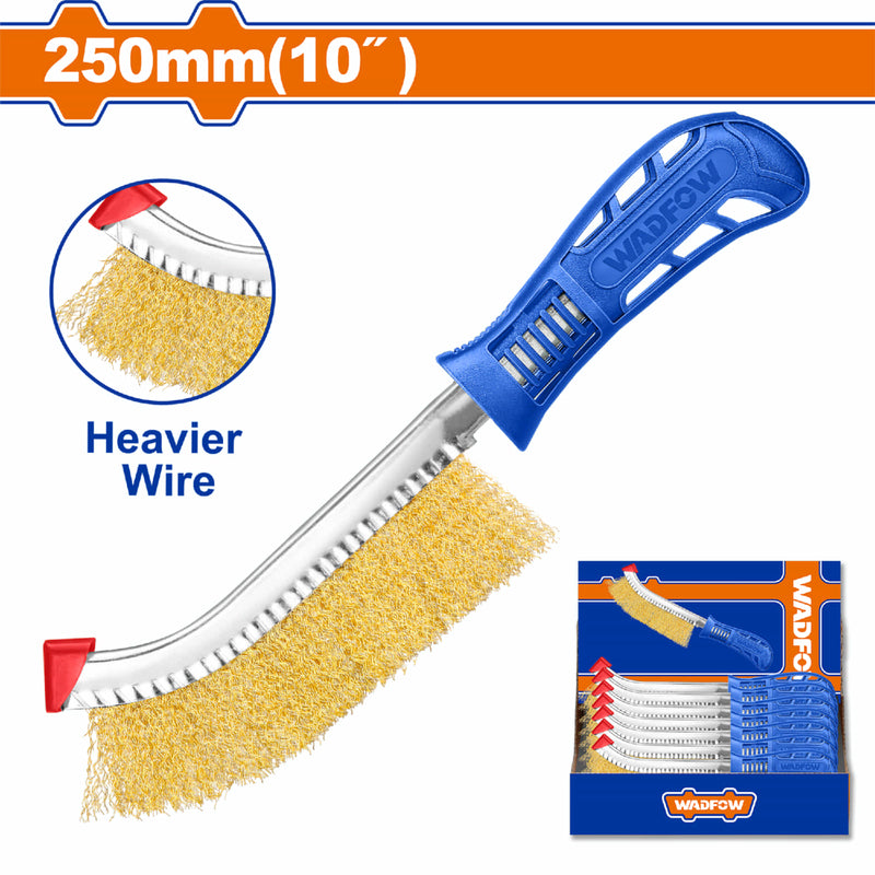 Cepillo de Alambre de 10" con longitud de 130mm. Ideal para Cepillado en material acero o madera.