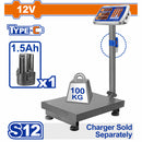 Báscula Inalámbrica Industrial de Piso 12V Peso máximo: 100Kg (220lb) Pantalla LED. Tamaño: 300x400mm. Cargador USBC-C se vende por separado.