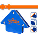 Soporte de soldadura escuadra magnética de 3". Ángulos: 45º, 90º, 135º. Imán y Acero. 25 lbs.