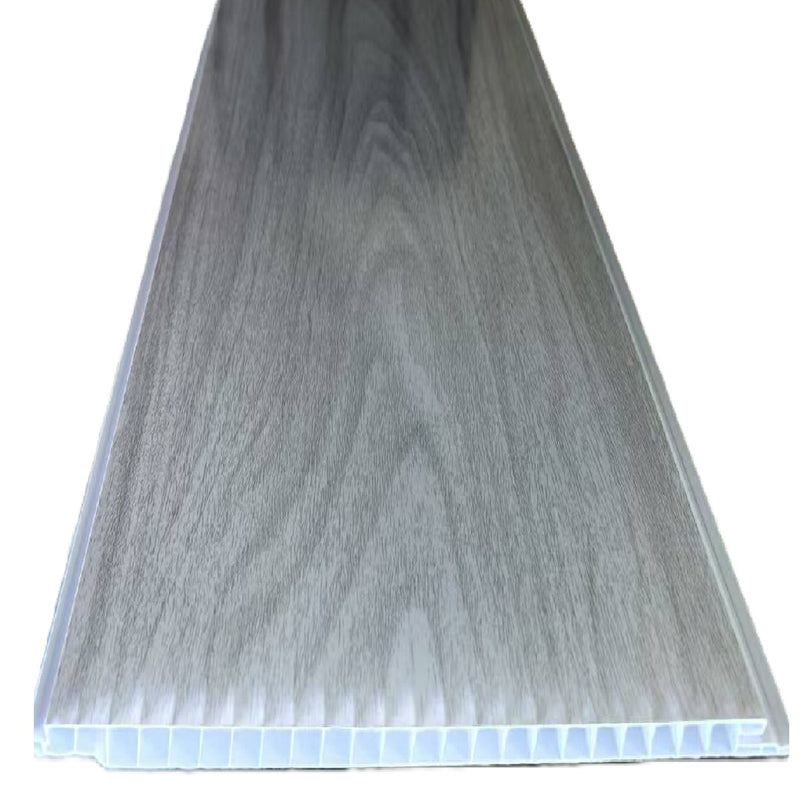 Cielo Raso PVC techo Gris madera panel 20cm x 8mm x 5.95m Resistente a Humedad Fácil Instalación Alta Durabilidad