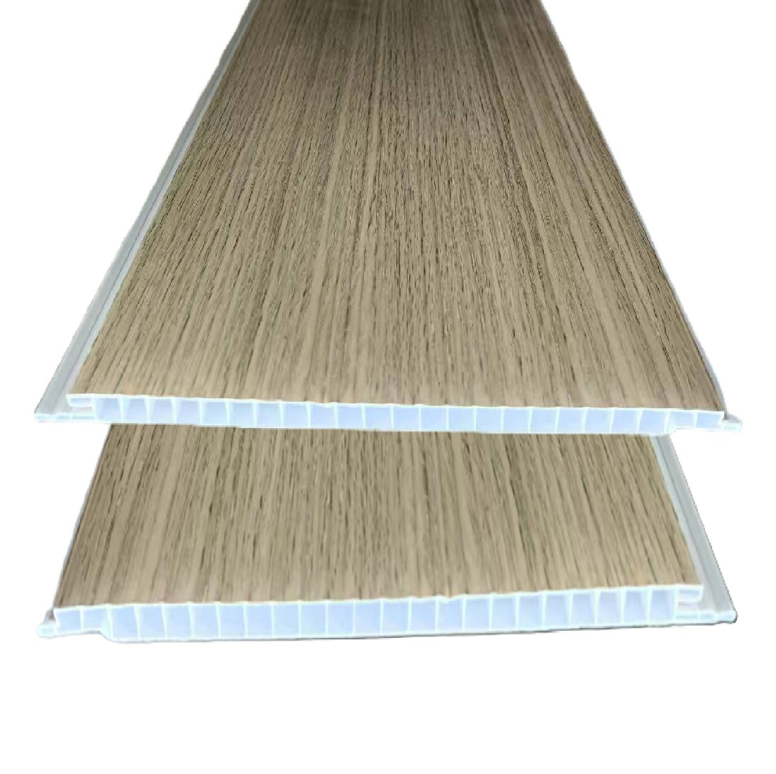 Cielo Raso PVC Techo Fresno Madera Panel 20Cm X 8Mm X 5.95M Resistente