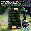 Manguera de agua Expandible 75FT (22.5M) con Boquilla Multifunción y Accesorios.