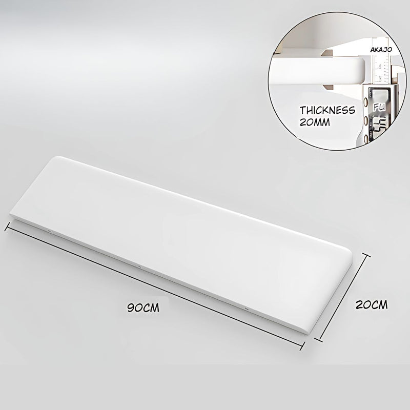 Repisa de pared. Estantería flotante. Tablilla de 20 x 90cm. Color blanco.