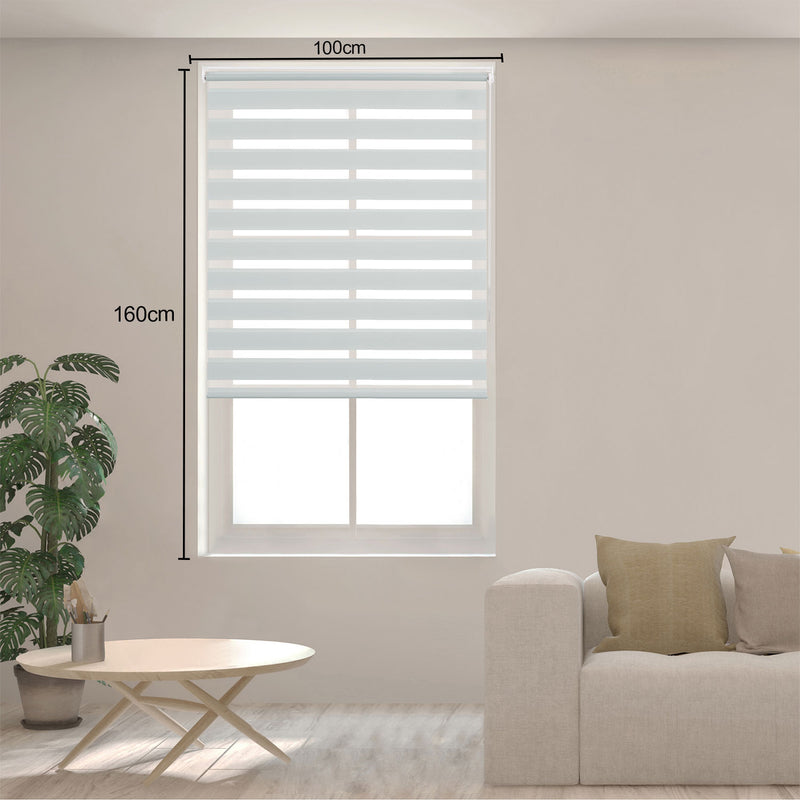 Persiana Roller Enrollable Eclipse Dual GRIS LUMINA 100X160CM INSPIRE