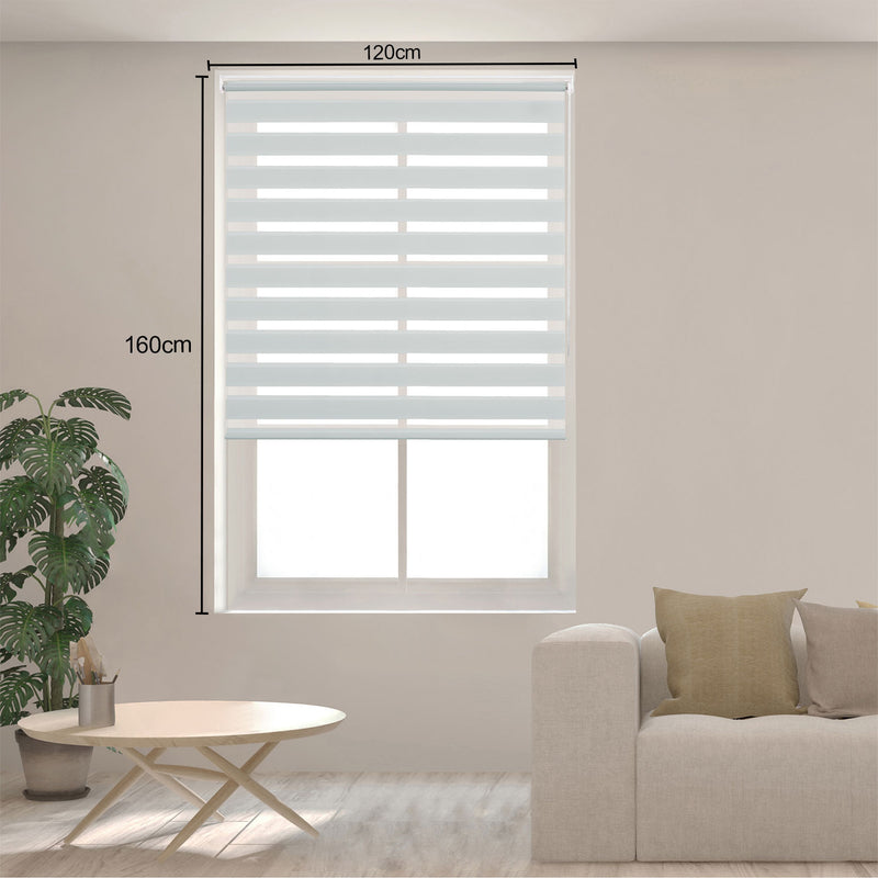 Persiana Roller Enrollable Eclipse Dual GRIS LUMINA 120X160CM INSPIRE