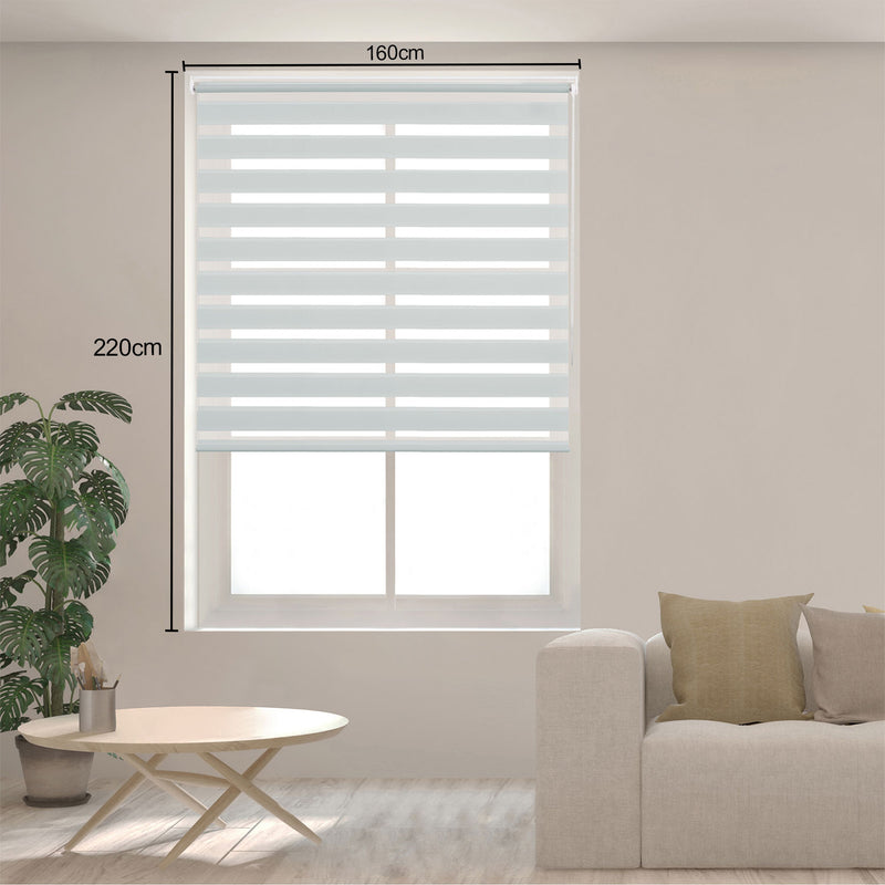 Persiana Roller Enrollable Eclipse Dual GRIS LUMINA 160X220CM INSPIRE