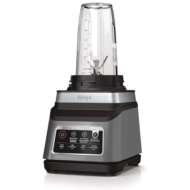 Licuadora 2 en 1 Ninja Profesional DUO. Batidora BN750 de 1400 W. 3 Velocidades y 1 funsión de pulso, jarra XL y vaso de 700ml, cuchillas de trituración total.